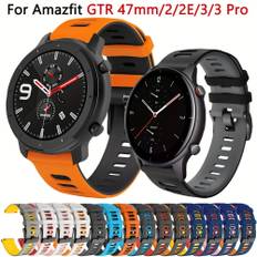 TEMU 22mm 20mm Silicone Band For Galaxy Watch 6/5/4, For Huawei Watch 4/3/ -2 Pro, Soft Breathable Strap For Gtr 4/gts 4
