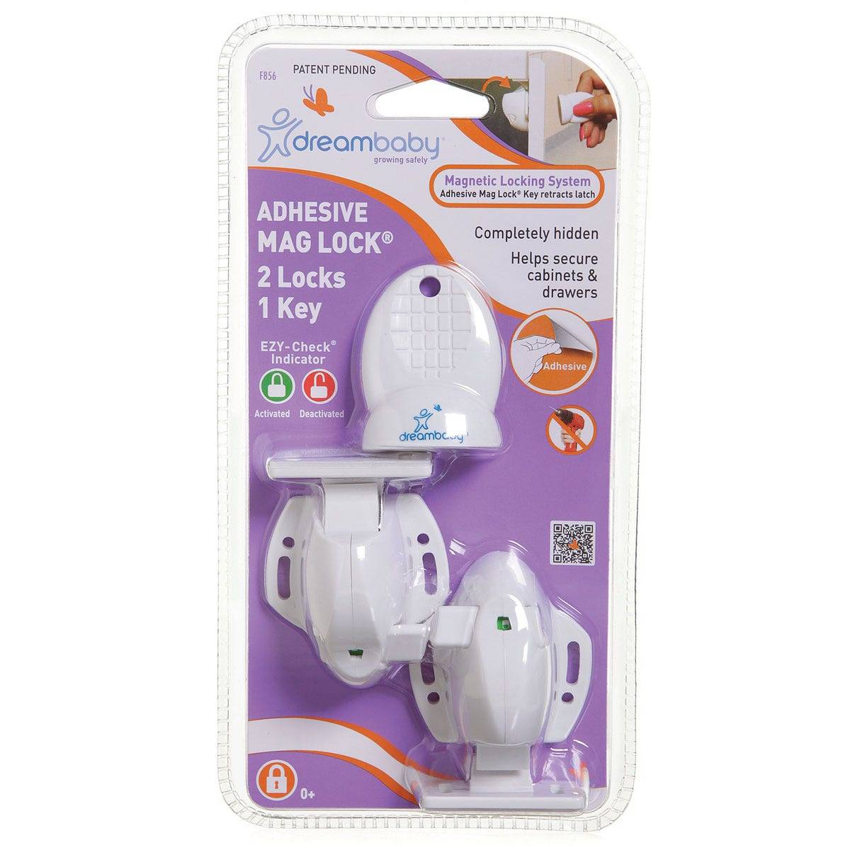 Magnetlås till lådor och skåp Dreambaby självhäftande 2-pack
