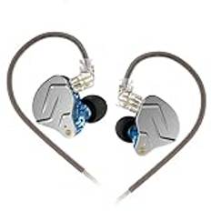 Yinyoo KZ ZSN PRO in-ear hörlurar HiFi Brusisolerande in Ear Monitor Bas High Fidelity Earbuds Hörlurar med 1DD 1BA Hybrid Balanced Armature & 3,5 mm Audio Plug Avtagbar kabel (Blå ingen mikrofon)