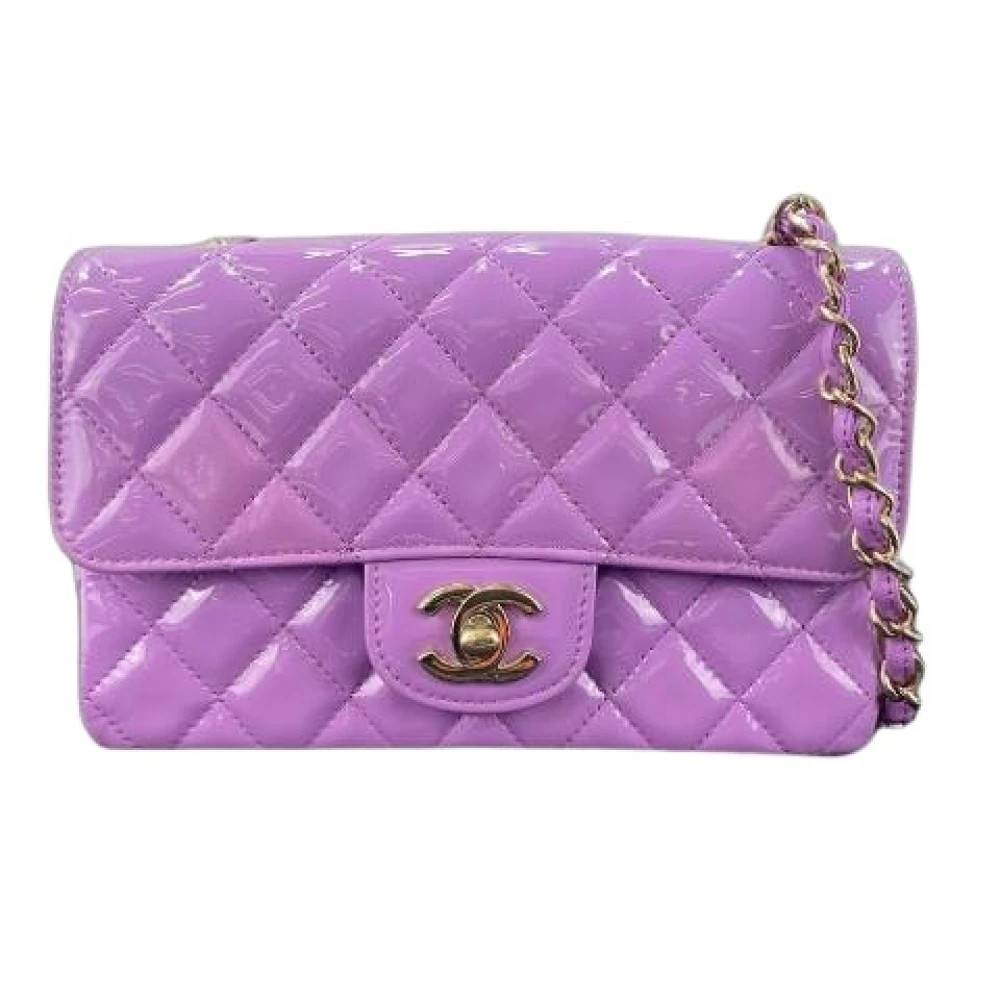 Chanel Vintage Pre-owned Vintage Skuldertaske - Vintage - Dame - Lilla - ONE SIZE - Uld
