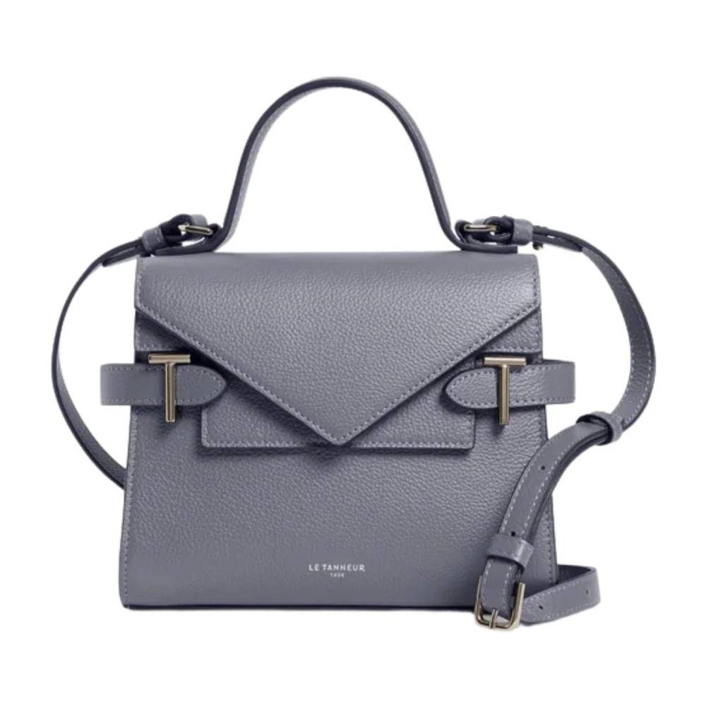 Le Tanneur Emilie Double Flap Håndtaske - Tasker - Dame - Blå - ONE SIZE - Uld