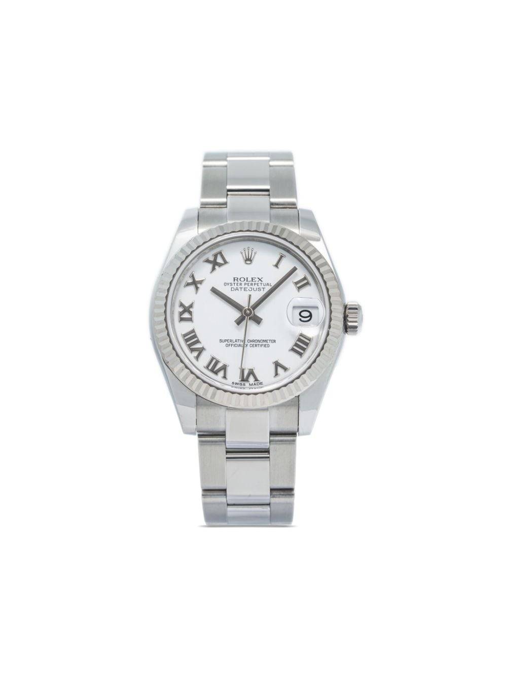 Rolex - Pre-owned Datejust 31 mm klocka från 2015 - unisex - rostfritt stål/safirglas - one size - Silverfärgad