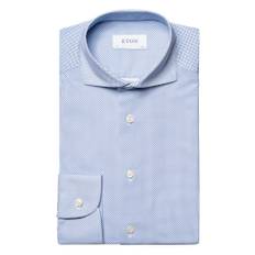 Eton, Skjorta, Herr, 2Xl, Stretch Slim Fit Micro Print Shirt - blue (2XL)