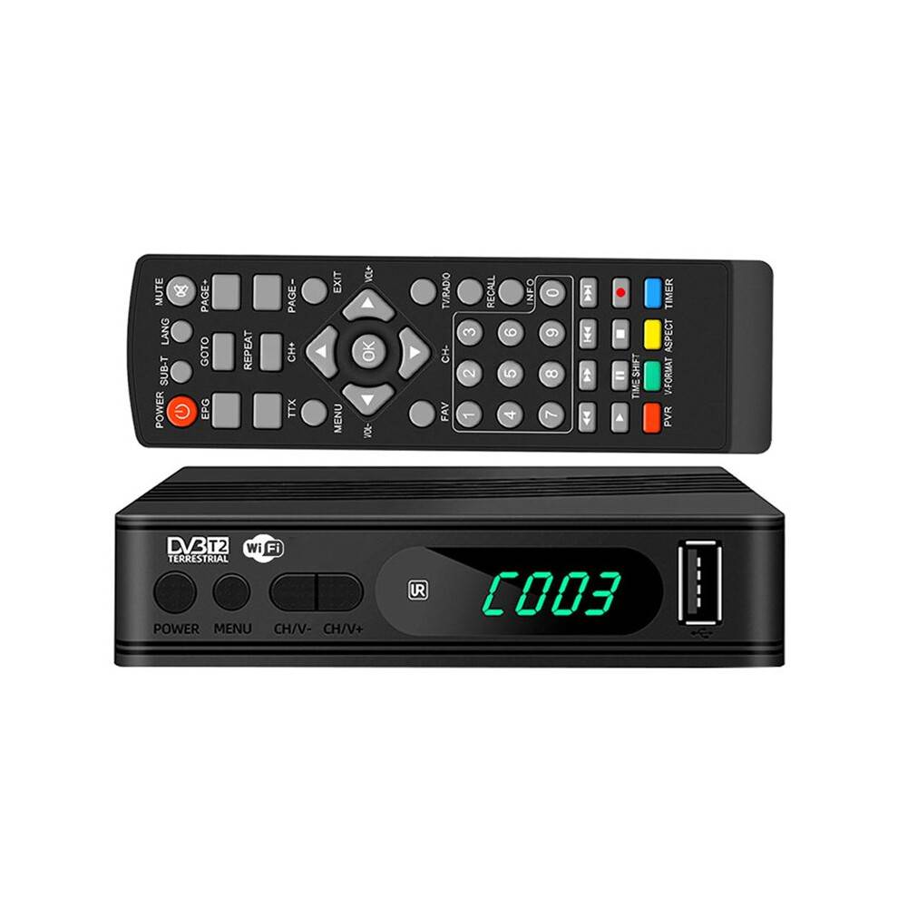 DVB-T2 TV Tuner Terrestrial Satellite TV Receiver Digital TV Decoder HEVC DVBT2 H.264 HD TV Boxs USB Set Top Box EU Plug.