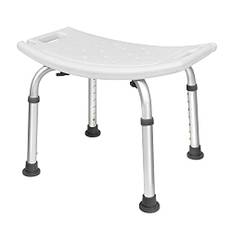 NAIZY Duschstol badpall badstol duschpall 135 kg aluminium justerbar höjd 38–53 cm duschsits för äldre barn människor – modell A