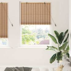 vidaXL Vinduesgardiner og skygger Lys Brun 120 x 220 cm Bambus