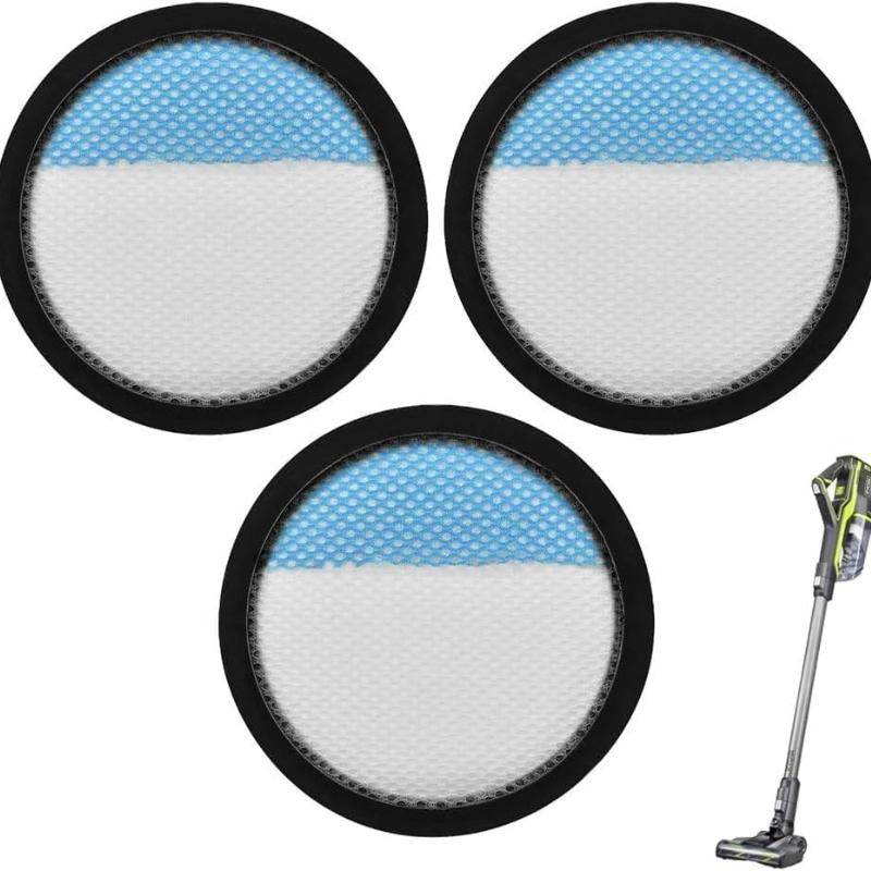 3 st Tvättbart filter för Ryobi 18V 1+ sladdlös skaftdammsugare PCL720, PBLSV716, PBLSV717 Reservdelar, Jämför med del A32SV720N
