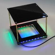 Diy pc överklocka testbänk öppen ram för itx-dator mini pc htpc air case-fäste diy bare support installera hårddisk - Svart med RGB