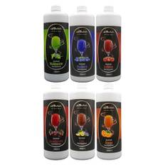 A. Becker´s Slush Eis Sirup | Ohne Azofarbstoffe | 6x 1L Kirsche, Cola, Blaubeere, Waldmeister, Erdbeere, Orange | 1L Slush Konzentrat ergibt 6L Eis | Getränkesirup für Slush Maschine und Mixer
