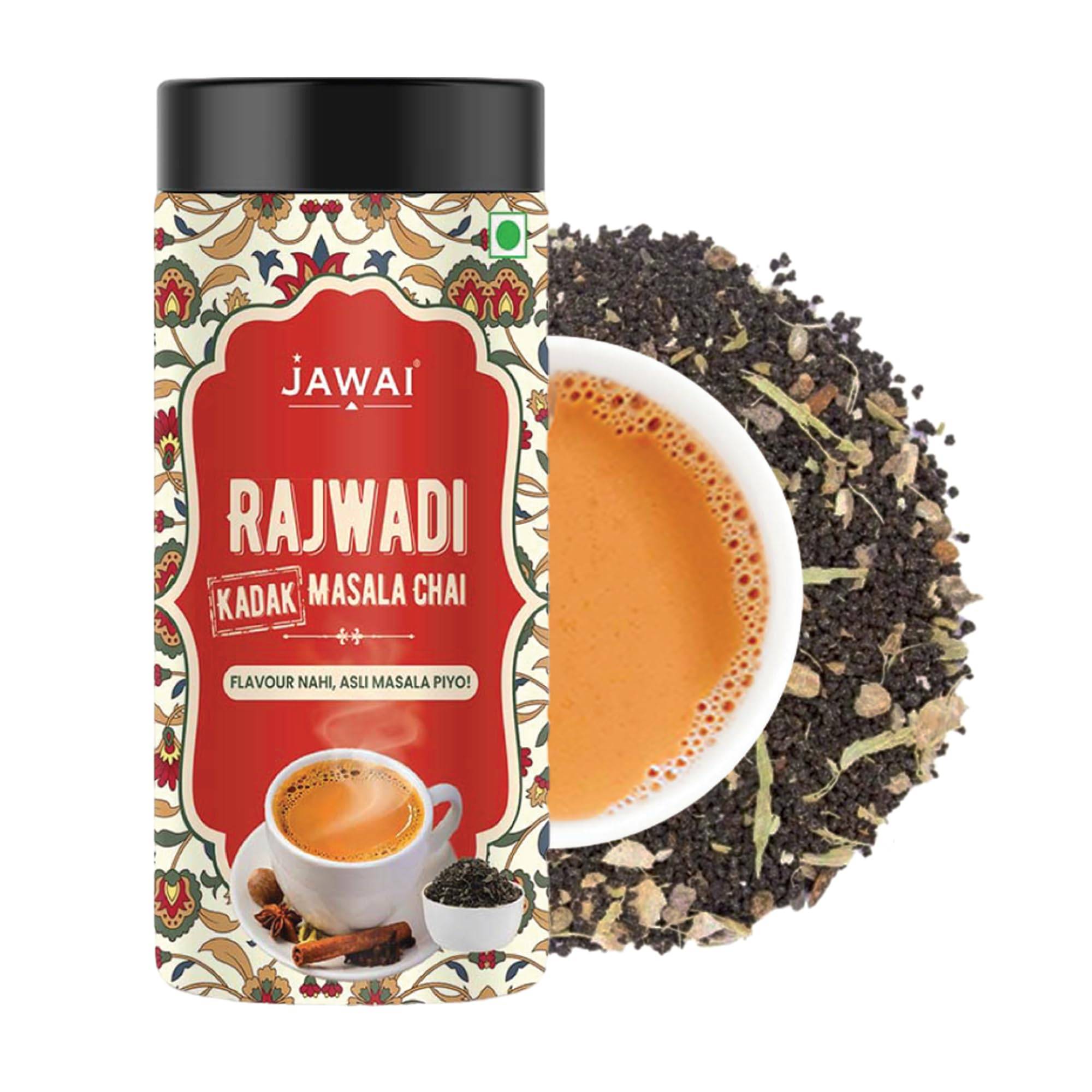 JAWAI RAJWADI KADAK MASALA CHAI (STARK MASALA TE) | Immunitetsstärkare | Masala Chai Patti | CTC-te med immunitetsstärkare | Räcker till 160 koppar (4