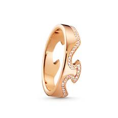 Georg Jensen Fusion endering 1371, 18 kt. rosaguld med diamanter - Str. 56