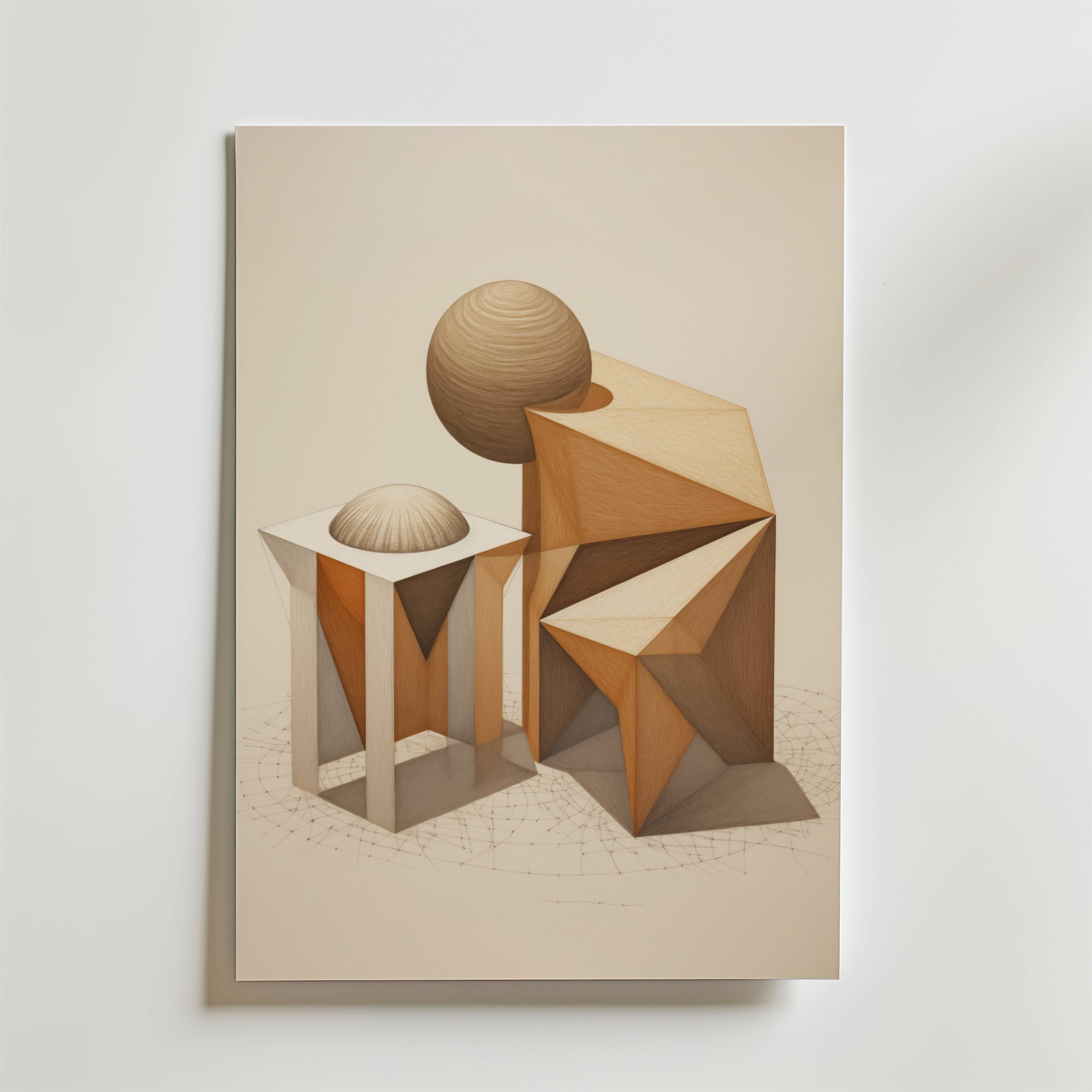 Geometric Harmony Poster - Fine Art Poster 70x100 cm