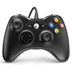 Kablet controller til Xbox 360, spilcontroller til 360 med Dual-Vibration Turbo kompatibel med Xbox 360/360 Slim og PC Windows 7,8,10