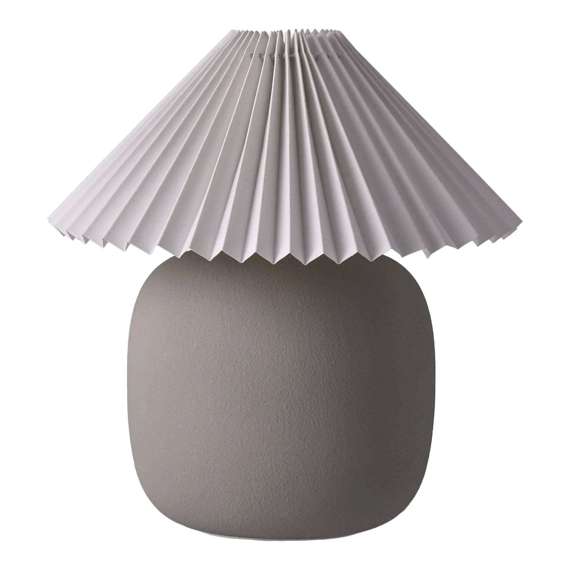 Scandi Living Boulder bordslampa 29 cm grey-pleated white