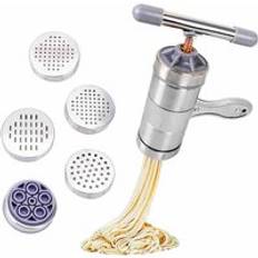Rostfritt stål nudelmaskin med 5 modeller grönsaksnudlar press pasta maskin matlagning verktyg spagetti