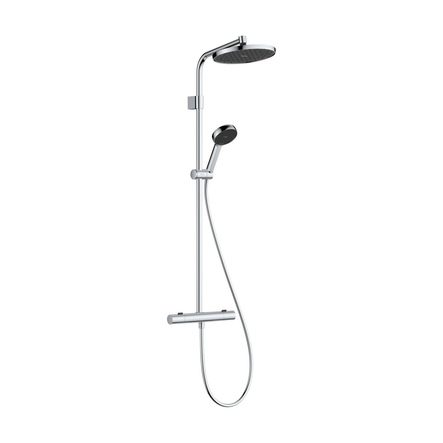 Takduschset Hansgrohe Activera S Showerpipe 240 1jet EcoSmart med Ecostat Fine Varia Krom, 160 cc