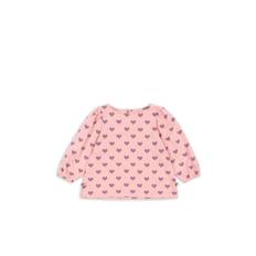 Konges Sløjd GOTS Drey T-shirt Med Lange Ærmer Hortensia Coeur  Hortensia Coeur 18 months  Lyserød  18 måneder  kvinde