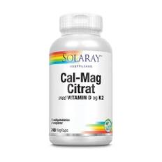 Cal-Mag m. 25ug D+ 50ug K2 knogler | 240 kap | Solaray
