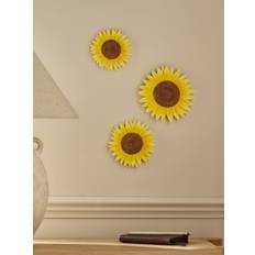Next Set of 3 Yellow Sunflowers Wall Plaques