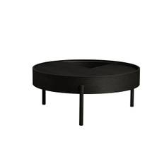 Arc Coffee Table, Ø 89 cm fra Woud (Black painted ash)