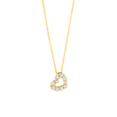 Blush - Halskæde m. Hjertevedhæng 0,14 ct. - 14 kt. Guld | Plaza