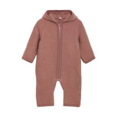 Huttelihut Ullfleeceoverall Med Öron Burlwood  Burlwood 92 cm  Rosa  92 cm  Unisex