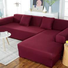 Solid Color Sofa Covers for Living Room Elastic Couch Cover Stretch Sofa Slipcover L Shape Sofa Need Buy 2pcs Slipcovers 1seat 90-140cm