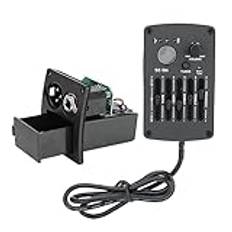 5 Band EQ Equalizer Pickup Tuner, 3 i 1 Gitarr EQ Tuner med LED Display Gitar Equalizer för Akustisk Gitarr