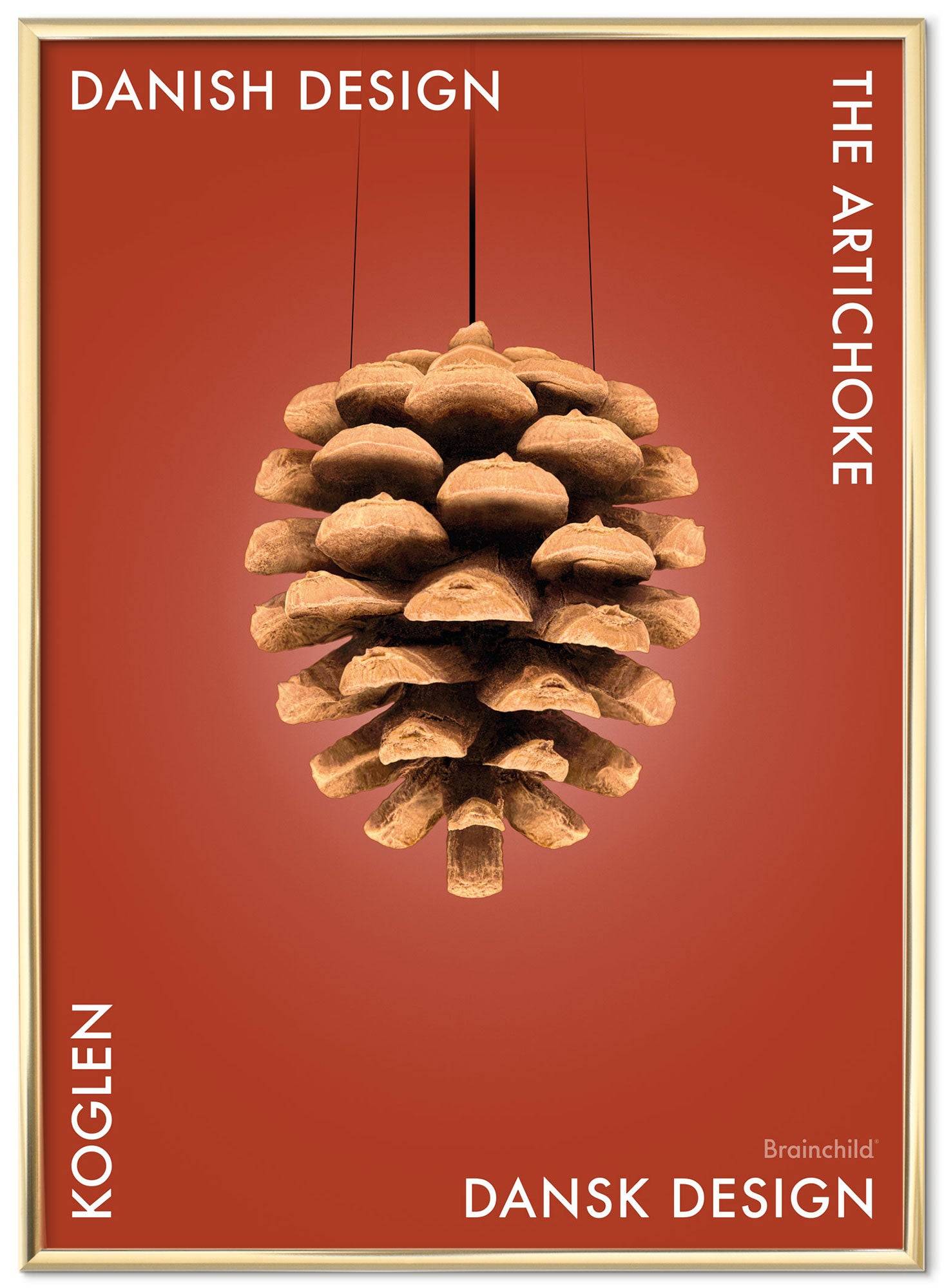 Brainchild – Plakat – Danish Design – Rød – Kogle