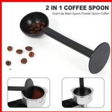2 in 1 kaffeskedar 10g standardmåttskedar dubbel användning bönsked pulver sked kaffemaskin tillbehör