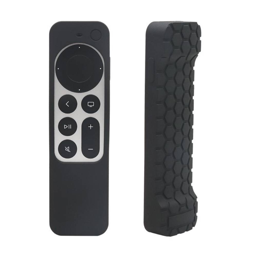 Stötdämpande Silikonskal Apple TV 4K 2021 Fjärrkontroll Svart.