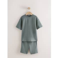 Next Charcoal Grey Relax Fit Heavyweight T-Shirt And Shorts Set (3-16yrs)
