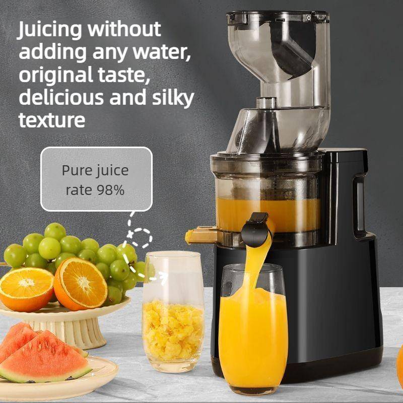 Högpresterande Kallpressande Juicemaskiner Hushålls Långsam Juicemaskin Extraktor Elektrisk Apelsin Citron Fruktpress black