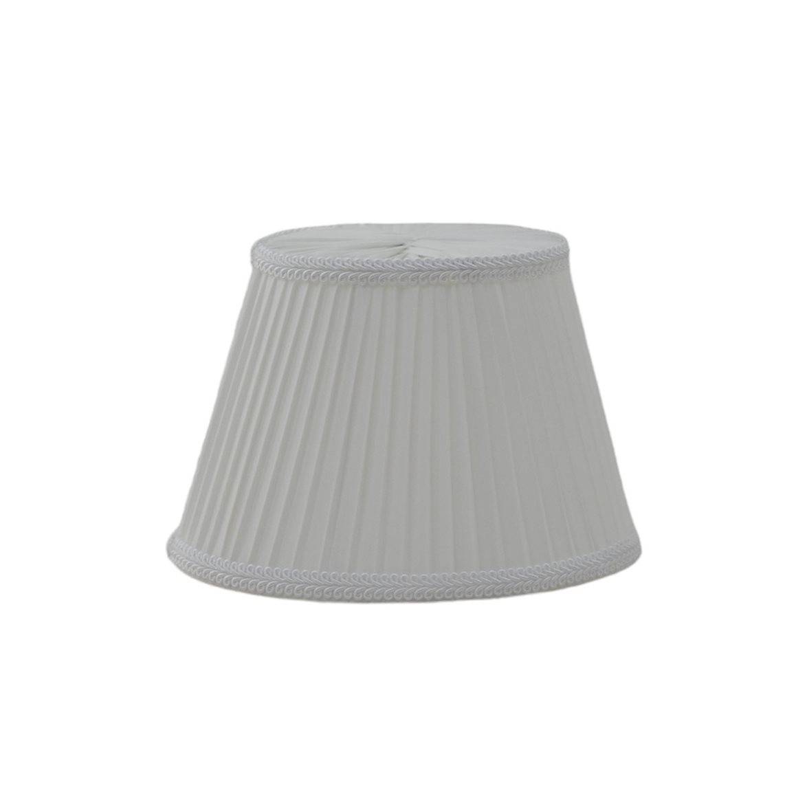 Hallbergs Belysning Stilskärm Satin Plisserad Offwhite Oval 25cm