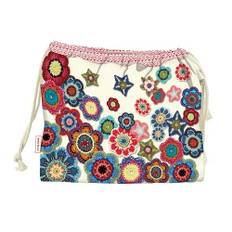 Drawstring Bag - Crochet Motifs