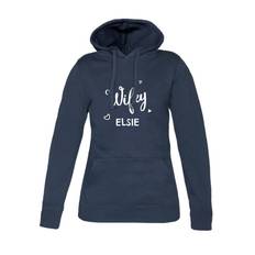 Personlig hoodie - Dam - Navy - L