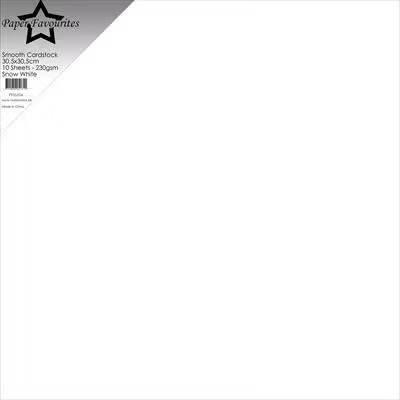 Paper Favourites Smooth Cardstock "Snow White"