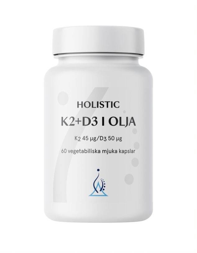 K2 + D3 i olja 60 kapslar Holistic
