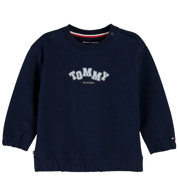 Tommy Hilfiger Sweatshirt - Dark Blue m. Print - Tommy Hilfiger - 1½ år (86) - Sweatshirt