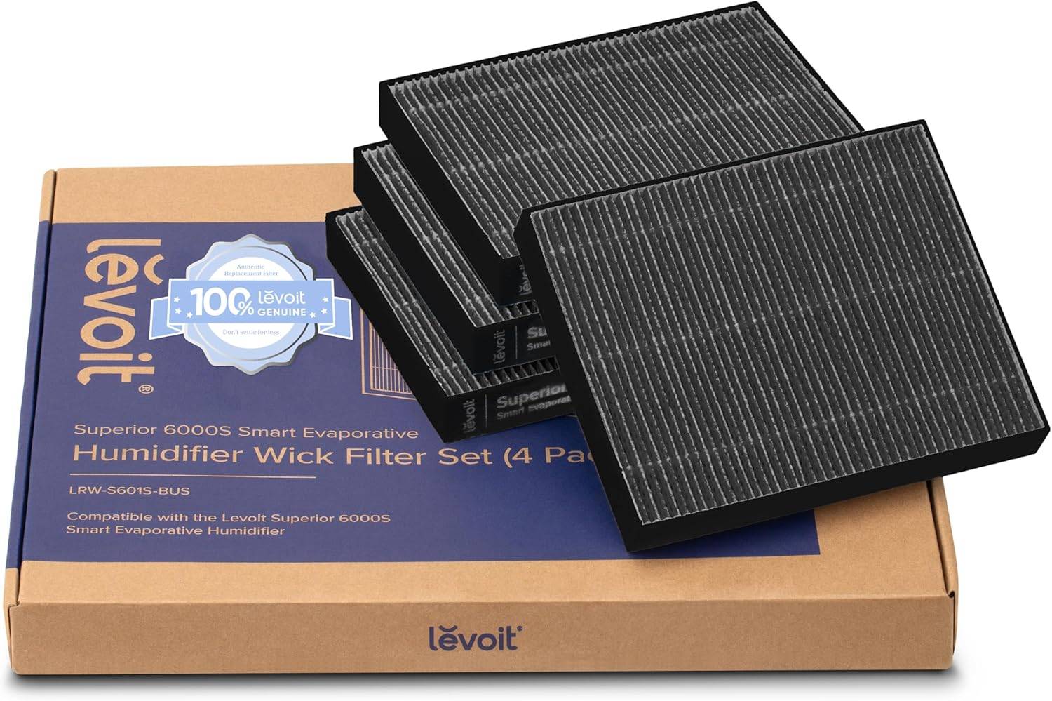 Levoit Superior 6000S Smart Evaporative Humidifier Replacement Filters (4-Pack)