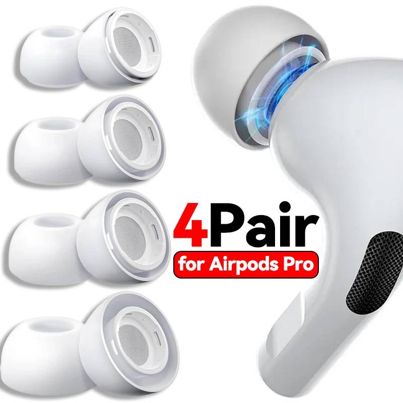 Silicone Ear Tips For Apple Airpods Pro 1st 2nd Protective Earplugs Earbuds Cover Noise Reduction Hole Ear-pads For Air Pods Pro
