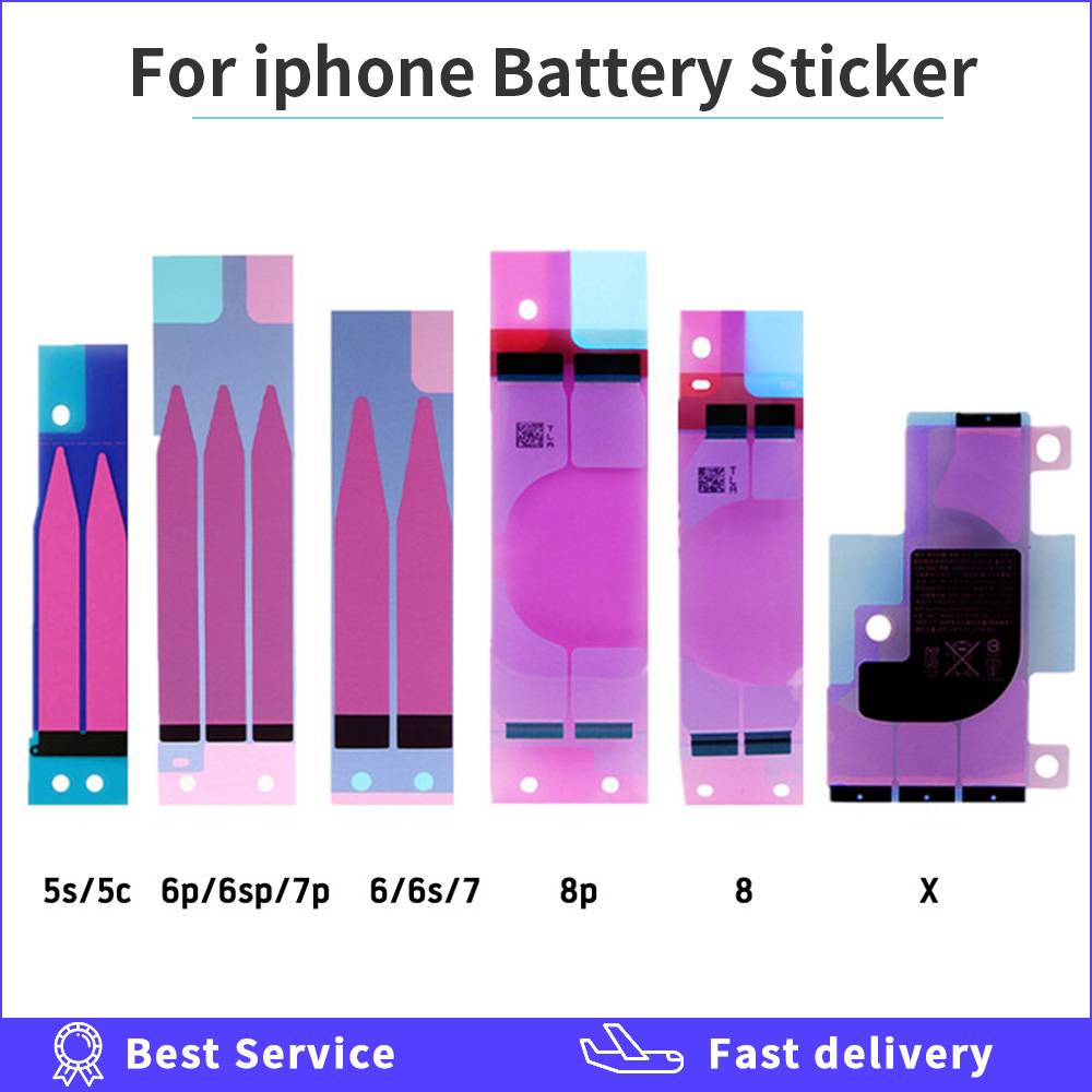 Batteri självhäftande klistermärke för iphone 4 se 6 6s plus 5s 7 7 plus 5 8 x dubbel tejp drag tripp lim reservdelar diy - För ip 8g