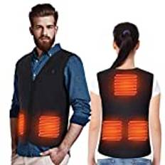 Doact Beheizte Weste f¨¹r Herren und Damen, Beheizbare Weste USB Lade Heizweste Elektrische Beheizte Jacke mit Einstellbare Temperatur f¨¹r Outdoor Jagd Wandern Camping