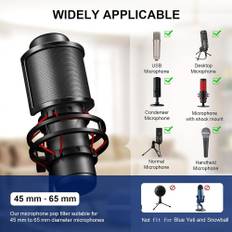 Pop Filter, Microphone Windscreen Cover Handheld Mic Shield Mask,Microphone Accessories for Vocal Recording,Youtube videos,Streaming