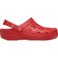 Crocs Classic Floral Cut Out Clog ChR Kvinde Cherry Red Flade Sandaler Str 38/39 - hos Magasin
