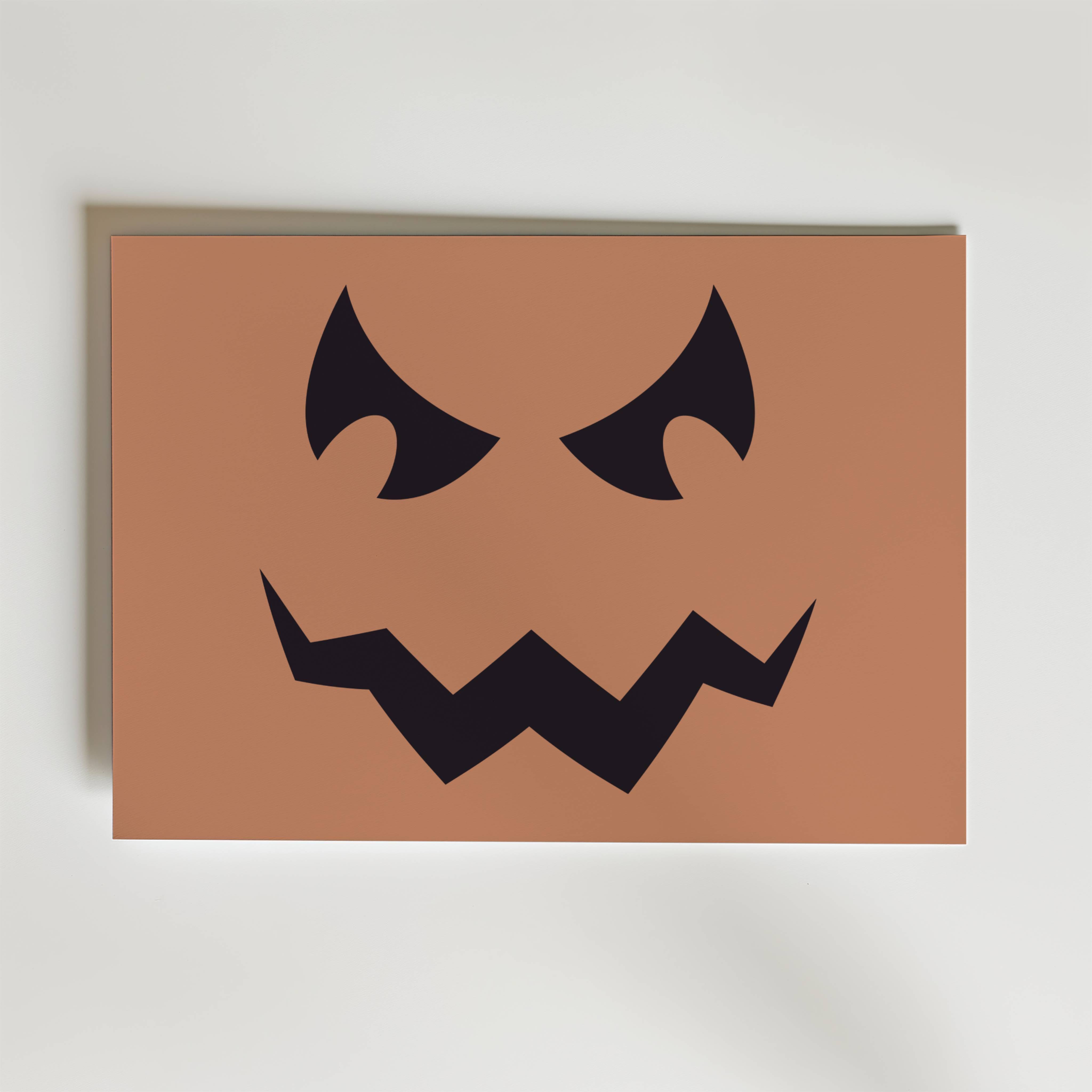 Scary Pumpkin Face Poster - Fine Art Poster 40x50 cm