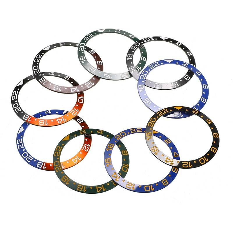 38mm Keramisk Urskiva Insats - Blå vit