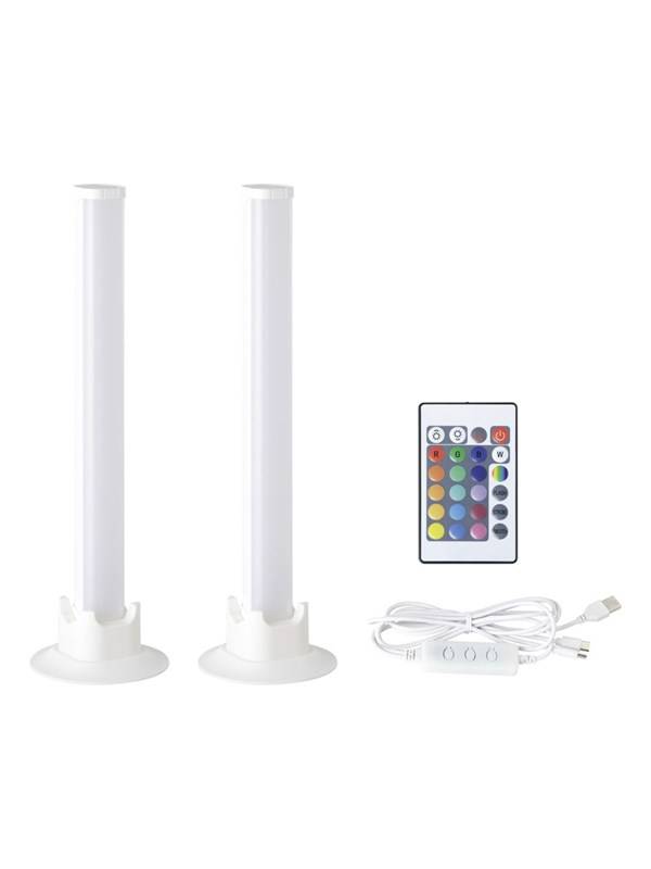 EGLO GAMER LIGHT Bordlampe Sæt - Hvid, 2x3,3W RGBW + 3000K