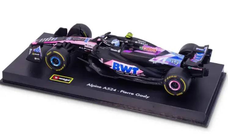 BBURAGO 1:43 F1 Alpine Gasley med Hjälm