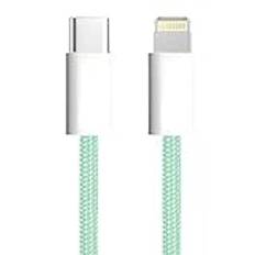 apm iPhone USB C-kabel, iPhone-laddare [Apple MFi-certifierad], grön flätad nylon, USB C-snabbladdning, Lightning-kontakt, extremt hållbar, för iPhone 14/13/12.., iPad, AirPod, (1M), 600412